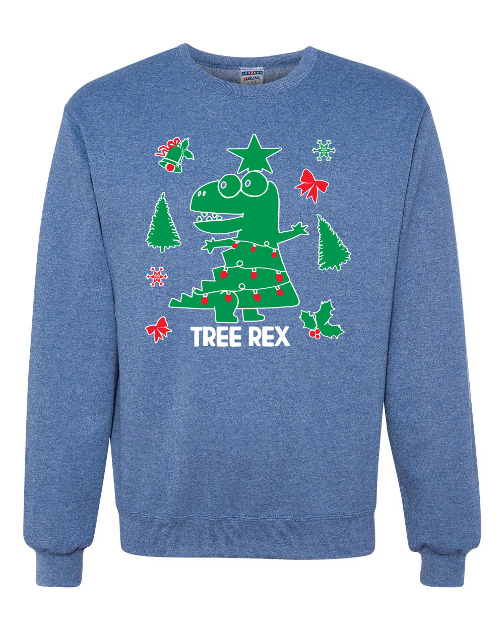 Merry Christmas Trex Tree Rex Merry Christmas Unisex Crewneck Graphic Sweatshirt