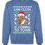 Sani Cloth is Coming to Town Merry Ugly Christmas Sweater Unisex Crewneck Graphic Sweatshirt