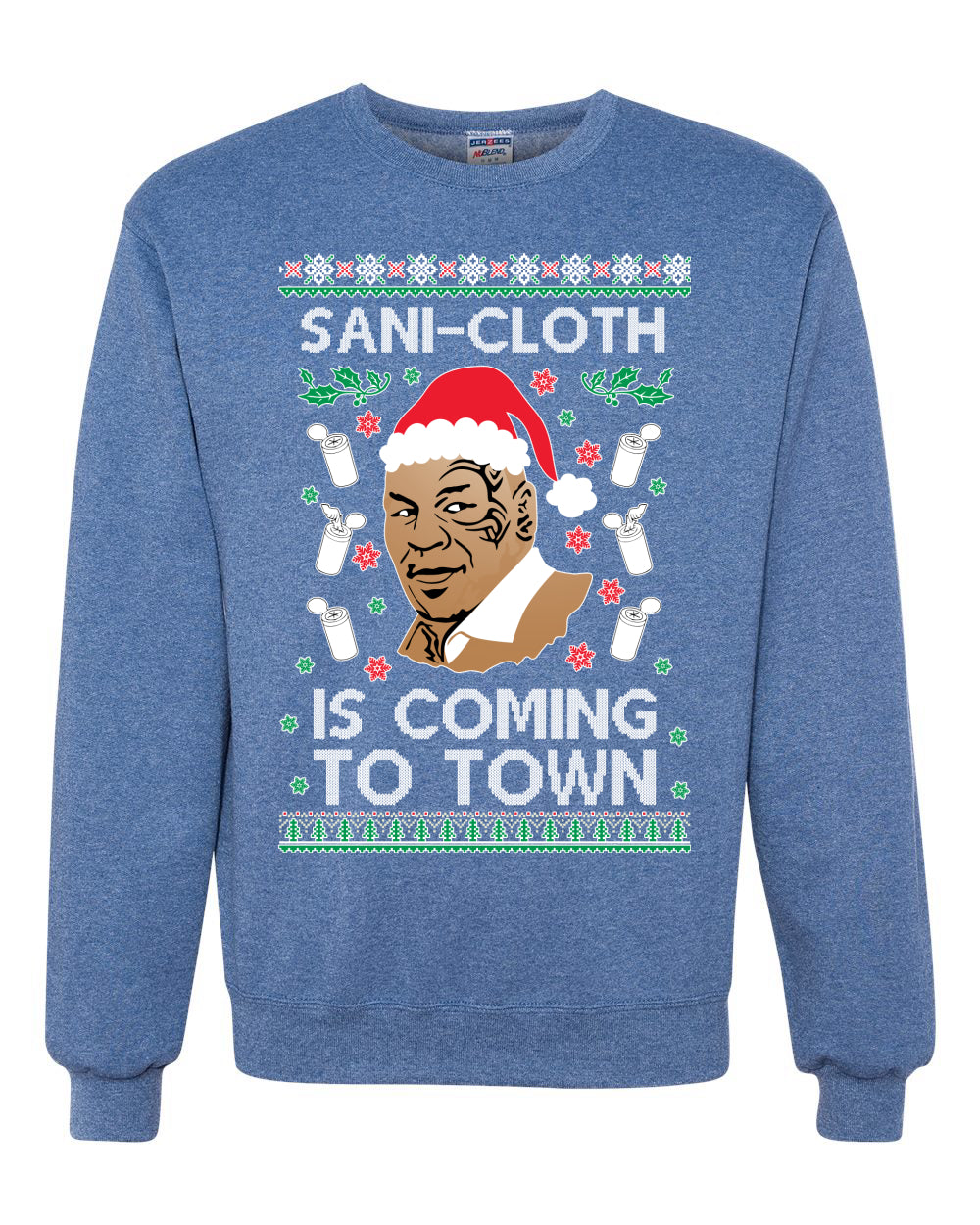 Sani Cloth is Coming to Town Merry Ugly Christmas Sweater Unisex Crewneck Graphic Sweatshirt