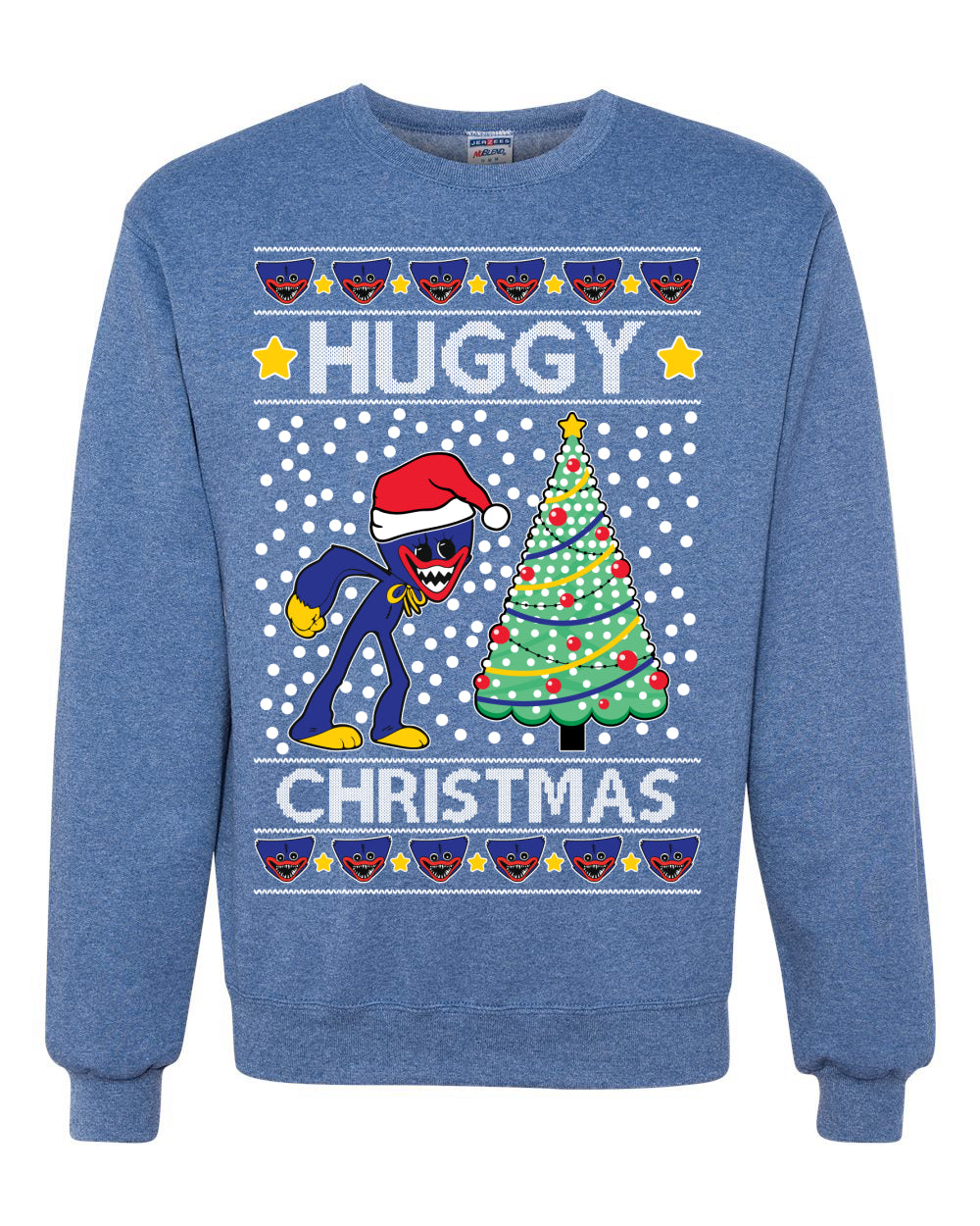 Huggy Playtime Wuggy Christmas Ugly Christmas Sweater Unisex Crewneck Graphic Sweatshirt