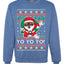 Yo Yo Yo Black Santa Ugly Christmas Sweater Unisex Crewneck Sweatshirt