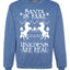 Santa is Fake Unicorns are Real Funny Unicorn Xmas Merry Ugly Christmas Sweater Unisex Crewneck Graphic Sweatshirt