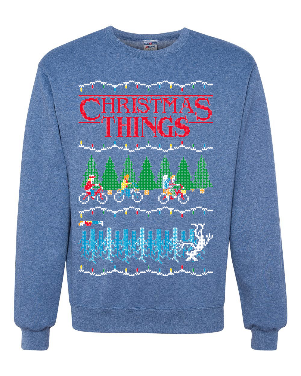 Christmas Things Stranger Fan Ugly Christmas Sweater Unisex Crewneck Sweatshirt