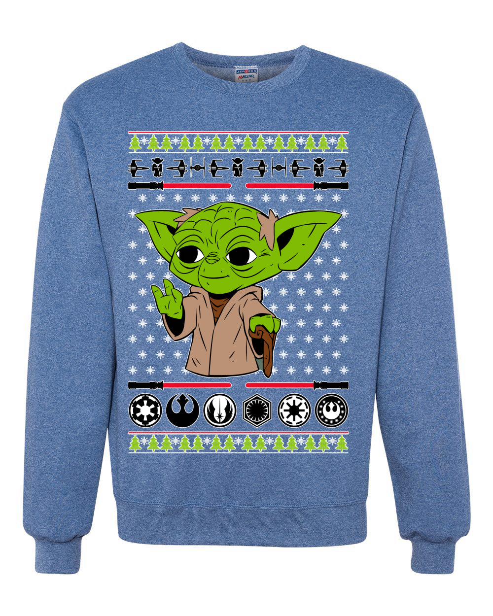 Baby Yoda Xmas Meme Ugly Christmas Sweater Unisex Crewneck Sweatshirt