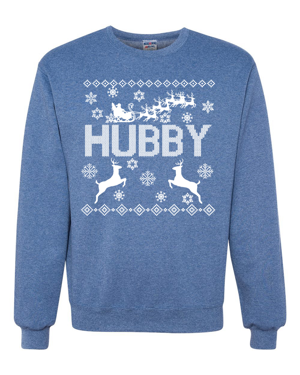 Christmas Hubby Love Merry Ugly Christmas Sweater Unisex Crewneck Graphic Sweatshirt