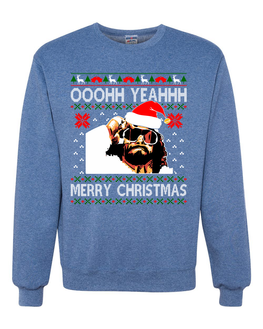 Ooohh Yeahhh Merry Christmas Ugly Christmas Sweater Unisex Crewneck Sweatshirt