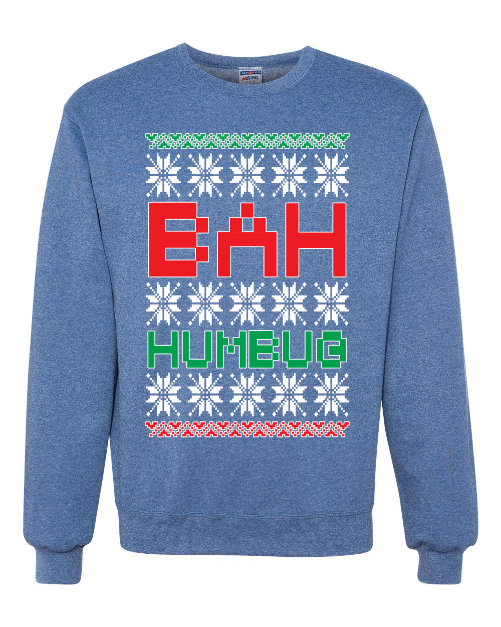 Bah Humbug Funny Classic Snow Xmas Merry Ugly Christmas Sweater Unisex Crewneck Graphic Sweatshirt