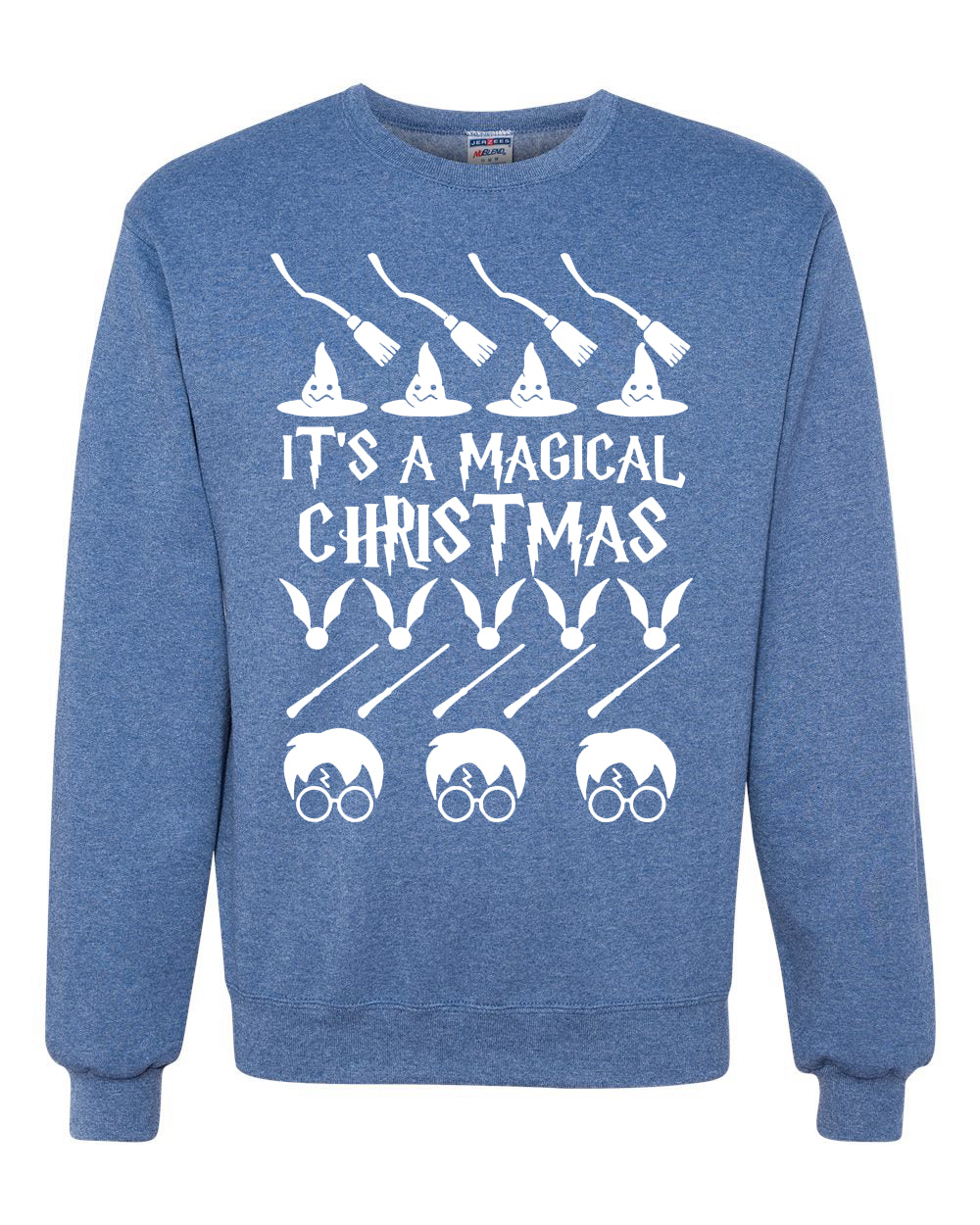 It's A Magical Christmas Wizard Merry Ugly Christmas Sweater Unisex Crewneck Graphic Sweatshirt