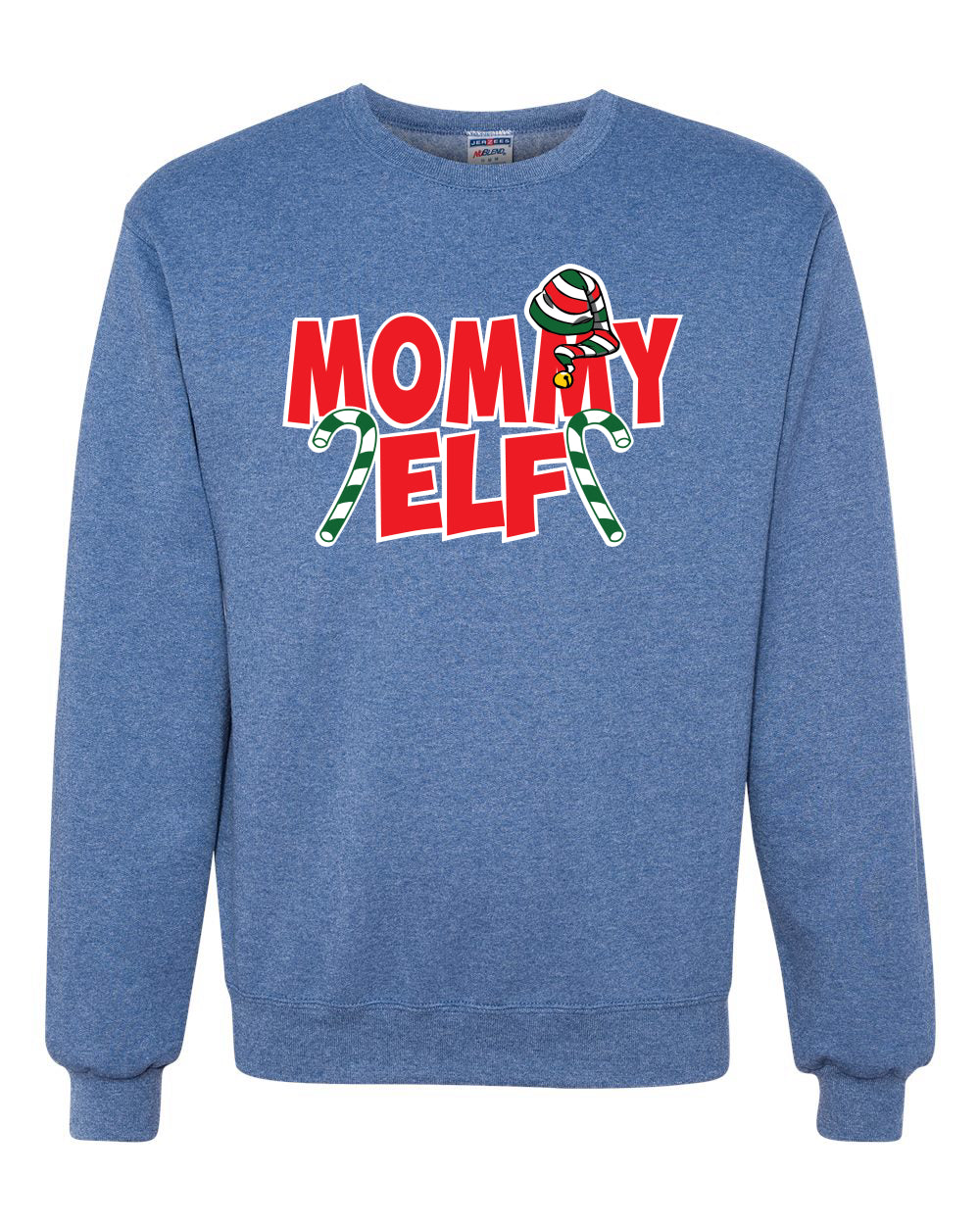 Mommy Elf Merry Christmas Unisex Crewneck Graphic Sweatshirt