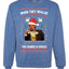 Leo Laughing Dank Meme When They Realize The Eggnog is Spiked Merry Ugly Christmas Sweater Unisex Crewneck Graphic Sweatshirt