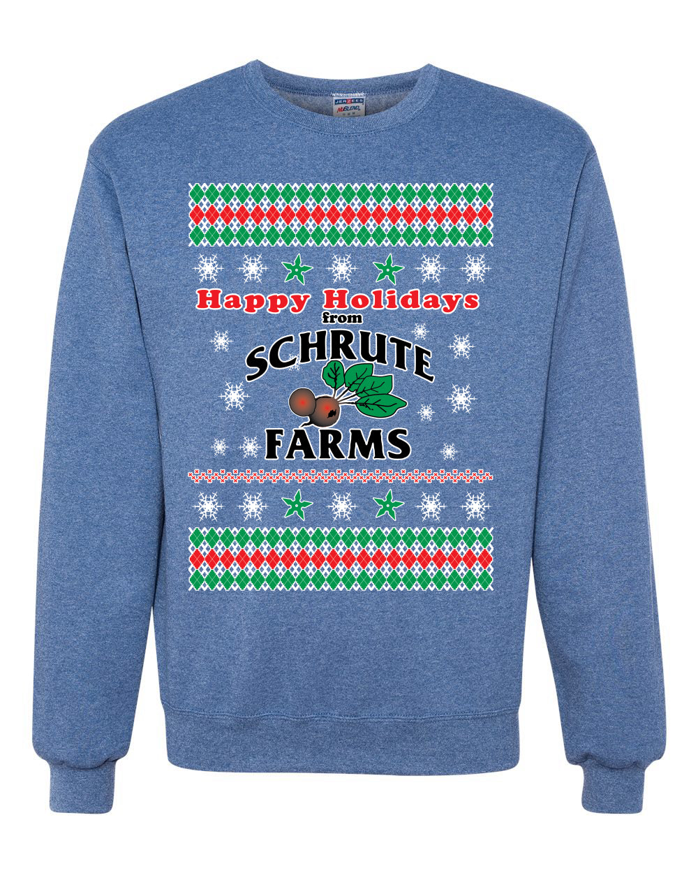Happy Holidays from Schrute Farms Christmas Ugly Christmas Sweater Unisex Crewneck Graphic Sweatshirt