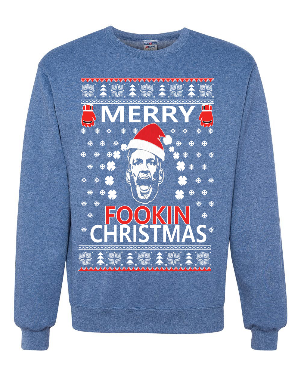 Merry Fookin Christmas Ugly Christmas Sweater Unisex Crewneck Sweatshirt