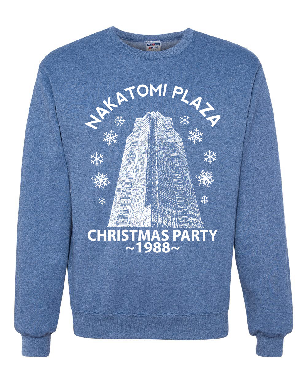 Nakatomi Plaza Christmas Party 1988 Classic McClane Merry Ugly Christmas Sweater Unisex Crewneck Graphic Sweatshirt