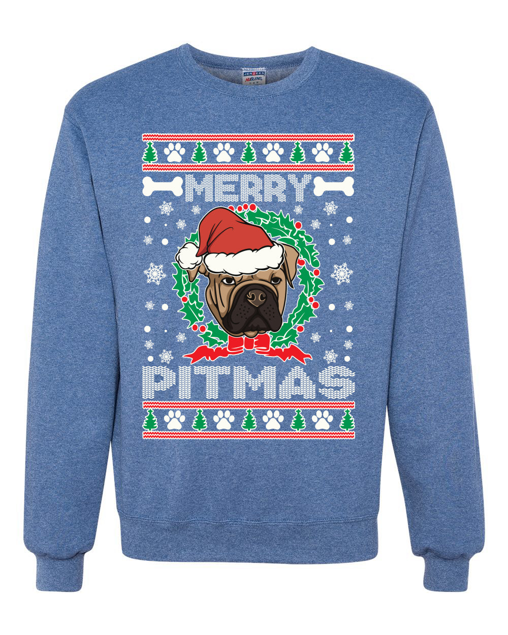 Merry Pitmas Christmas Unisex Crewneck Graphic Sweatshirt