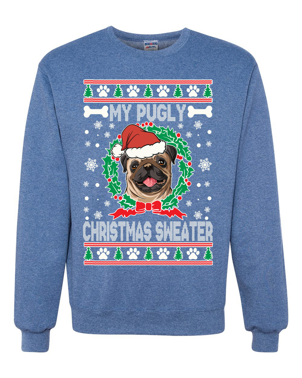 My Pugly Christmas Sweater Christmas Unisex Crewneck Graphic Sweatshirt