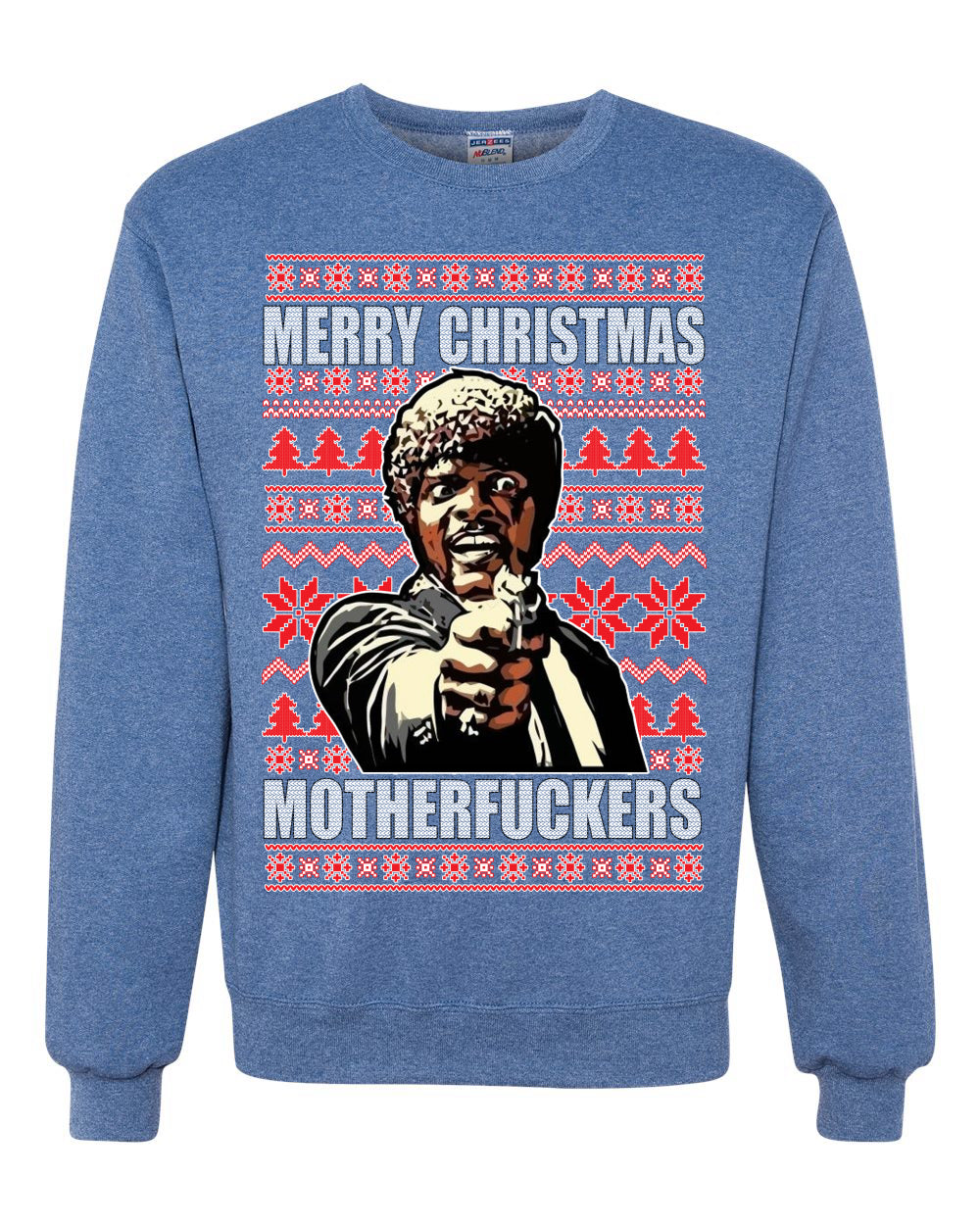 Merry Christmas Motherfuckers  Merry Ugly Christmas Sweater Unisex Crewneck Graphic Sweatshirt