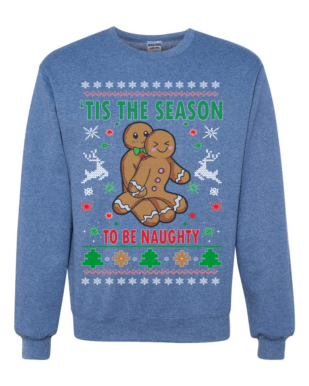 Tis' The Season To Be Naughty  Merry Ugly Christmas Sweater Unisex Crewneck Graphic Sweatshirt