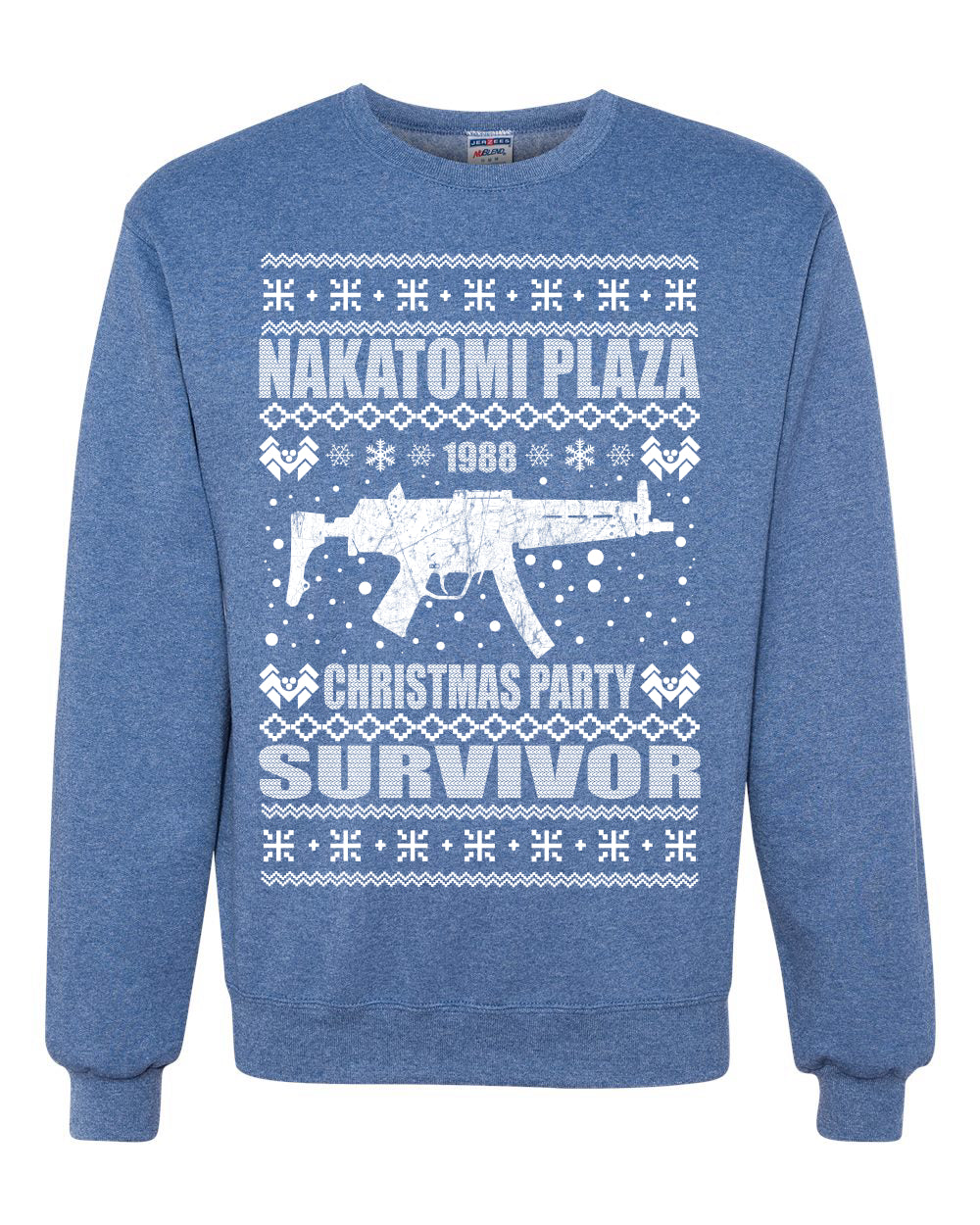 Nakatomi Plaza Christmas Party Survivor 1988 Merry Ugly Christmas Sweater Unisex Crewneck Graphic Sweatshirt