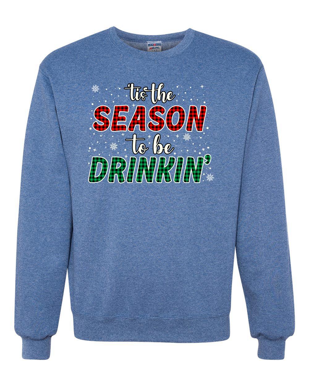 Tis' the Season To Be Drinkin' Christmas Unisex Crewneck Graphic Sweatshirt
