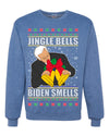 Jingle Bells Biden Smells Ugly Christmas Sweater Unisex Crewneck Graphic Sweatshirt