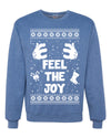 Feel The Joy Individual Couples Ugly Christmas Sweater Unisex Crewneck Graphic Sweatshirt