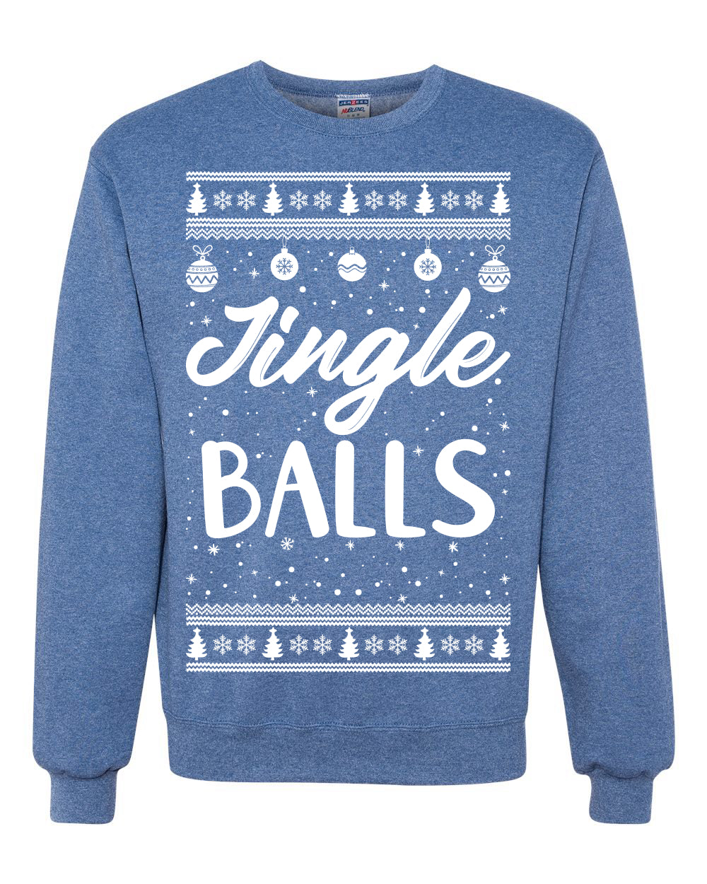 Jingle Balls Individual Couples Ugly Christmas Sweater Unisex Crewneck Graphic Sweatshirt