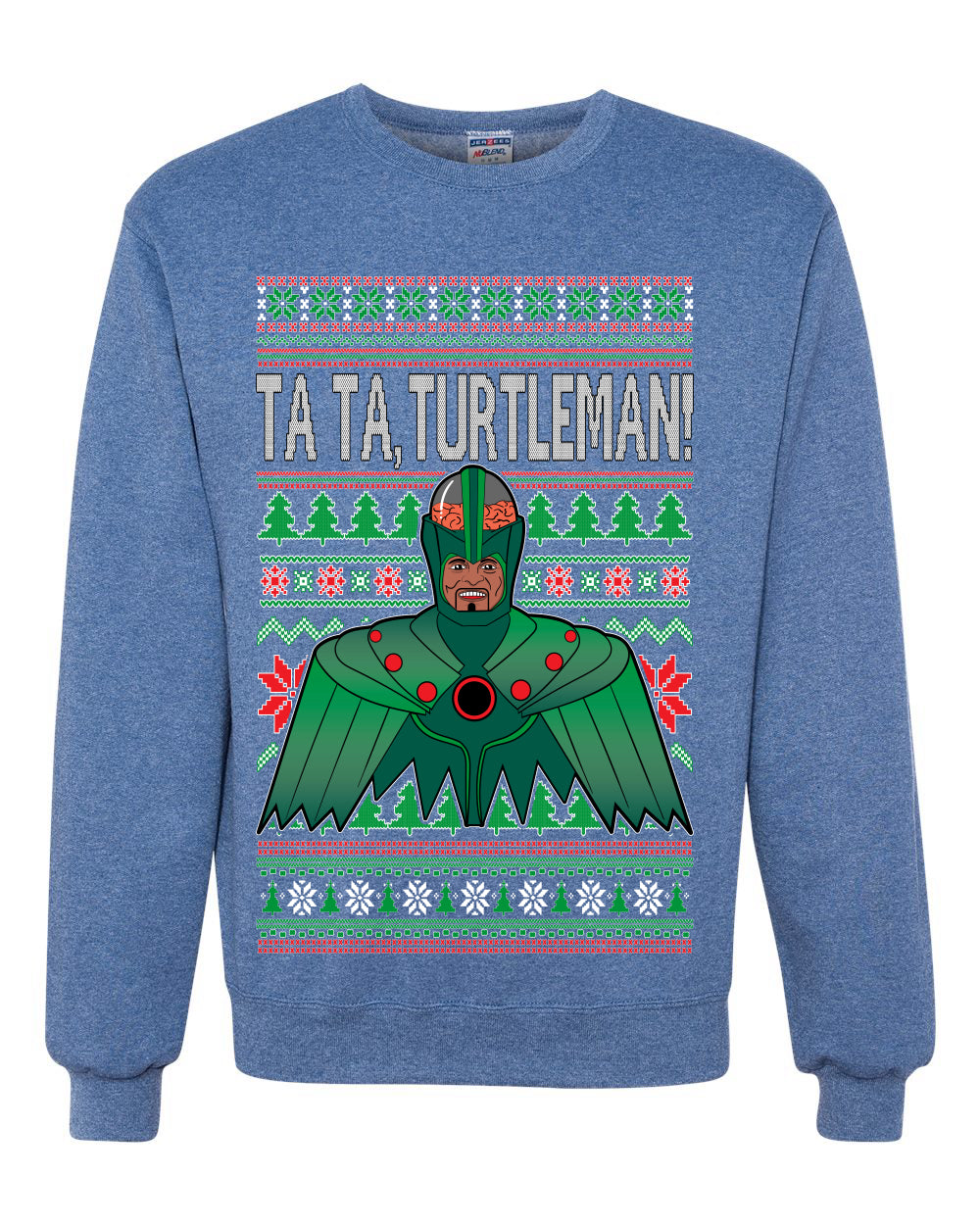 TaTa, Turtleman Quote Meme Jingle Ugly Christmas Sweater Unisex Crewneck Graphic Sweatshirt