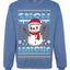 Snow Malone Snowman Face Tatoo Parody Ugly Christmas Sweater Unisex Crewneck Graphic Sweatshirt