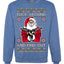 F Around And Find Out Santa Ugly Christmas Sweater Unisex Crewneck Sweatshirt