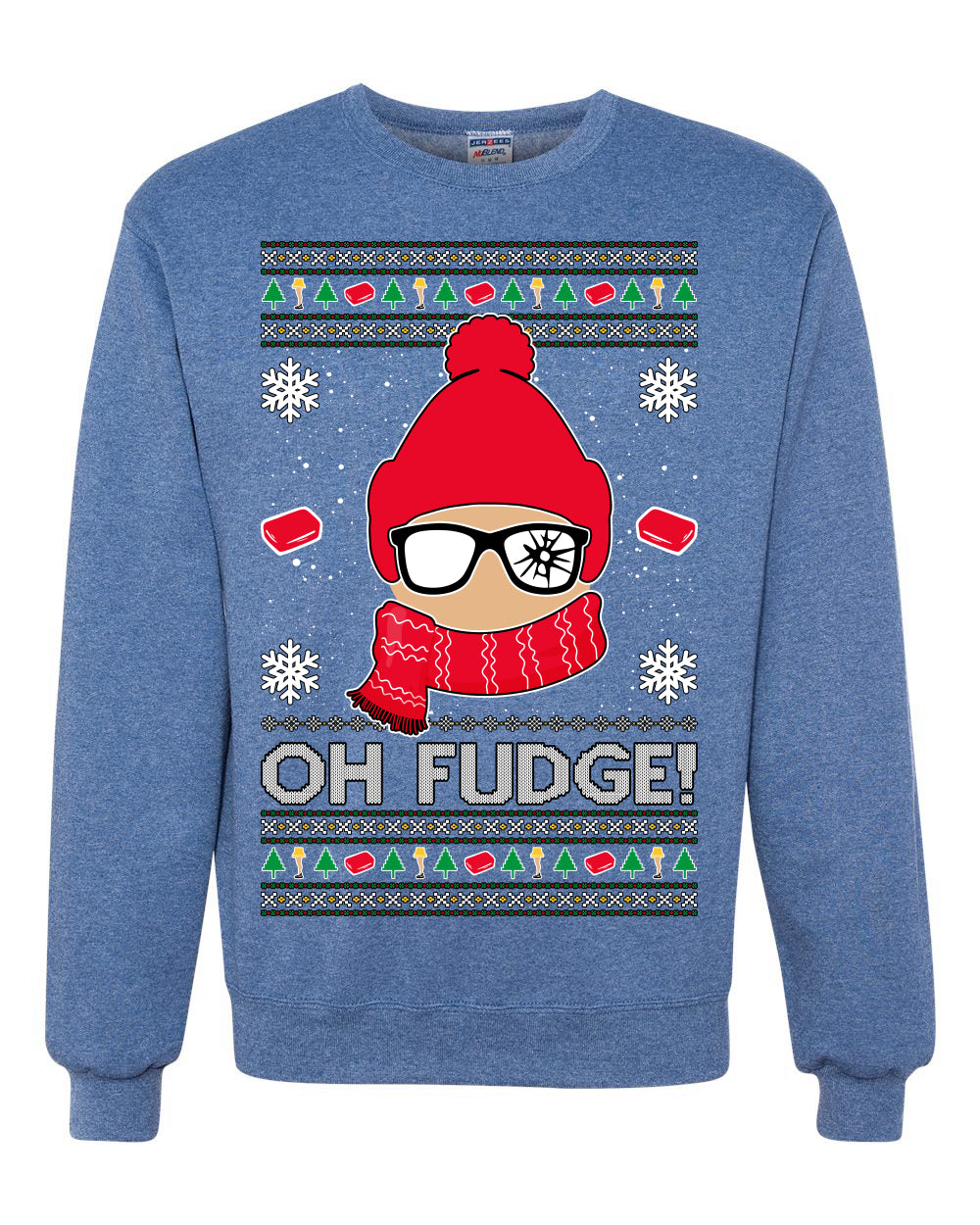 Oh Fudge Funny Story Ugly Christmas Sweater Unisex Crewneck Sweatshirt