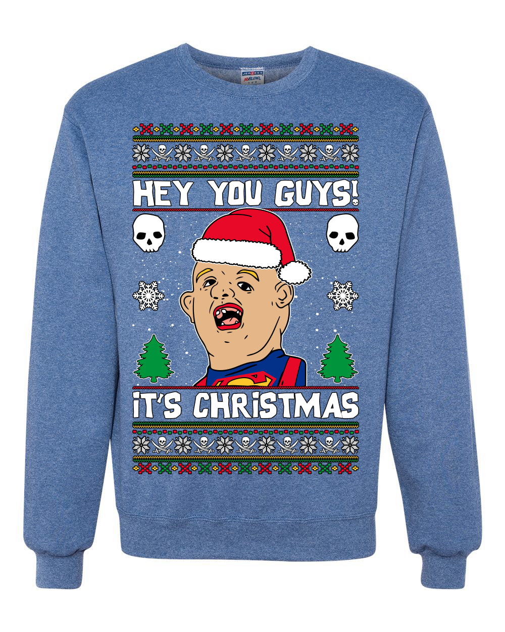 Hey You Guys! It's Sloth Never Say Die Ugly Christmas Sweater Unisex Crewneck Sweatshirt
