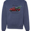 Merry Merry Christmas Red Pick up Truck Merry Christmas Unisex Crewneck Graphic Sweatshirt