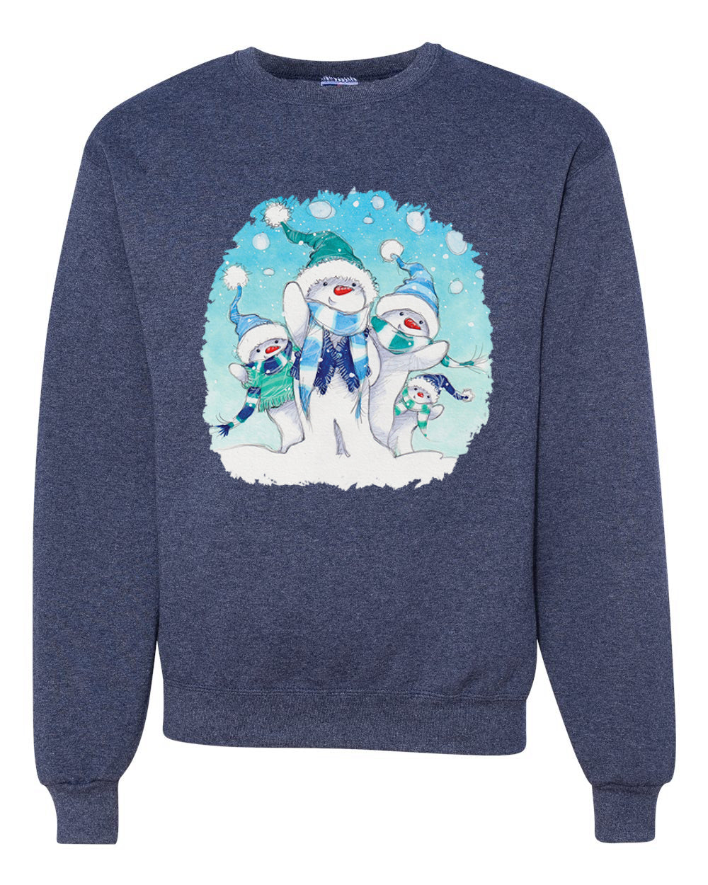 Snowman Family Xmas Merry Christmas Unisex Crewneck Graphic Sweatshirt