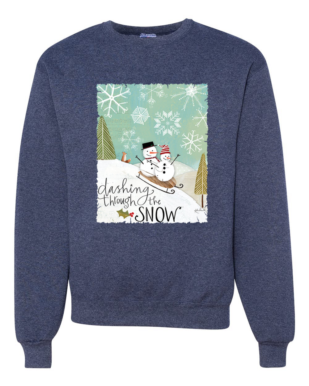 Let it Snow Snowflake Merry Christmas Unisex Crewneck Graphic Sweatshirt