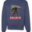 Believe Sanata Sasquatch Bigfoot Merry Christmas Merry Christmas Unisex Crewneck Graphic Sweatshirt