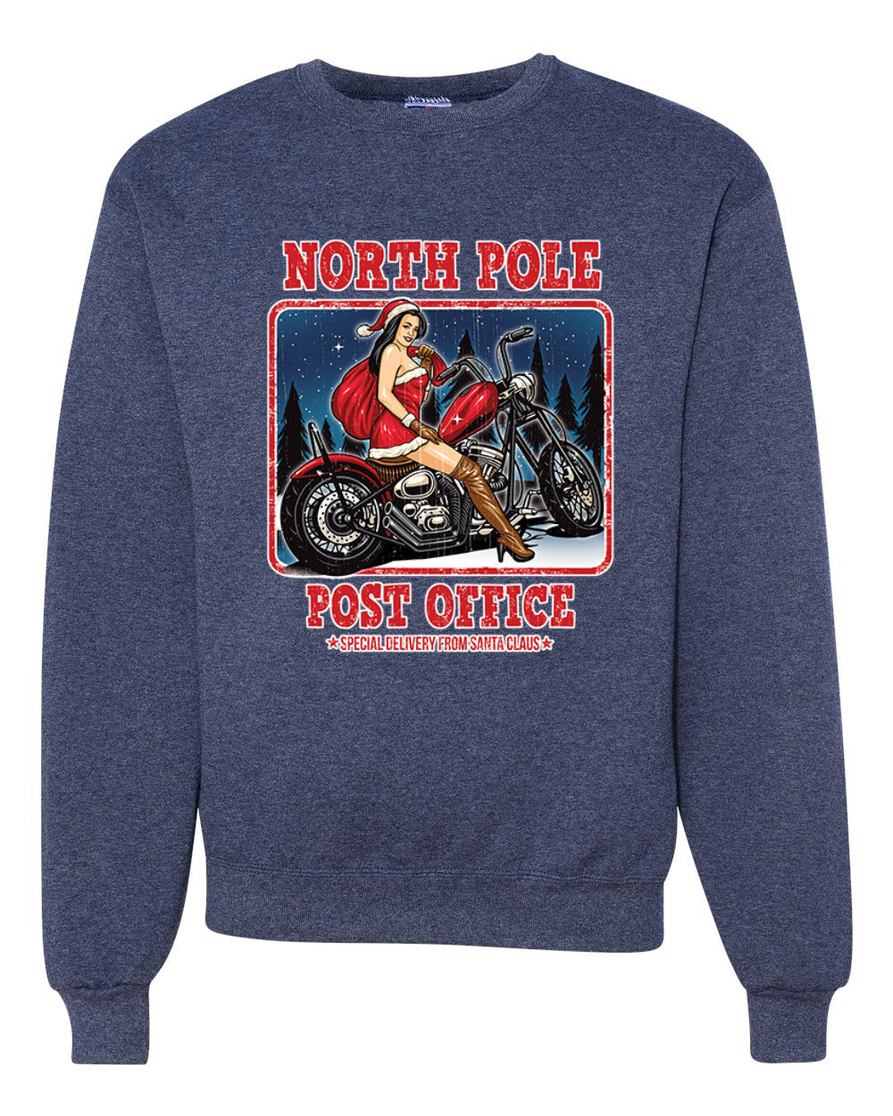 North Pole Post Office Special Delivery  Merry Christmas Unisex Crewneck Graphic Sweatshirt