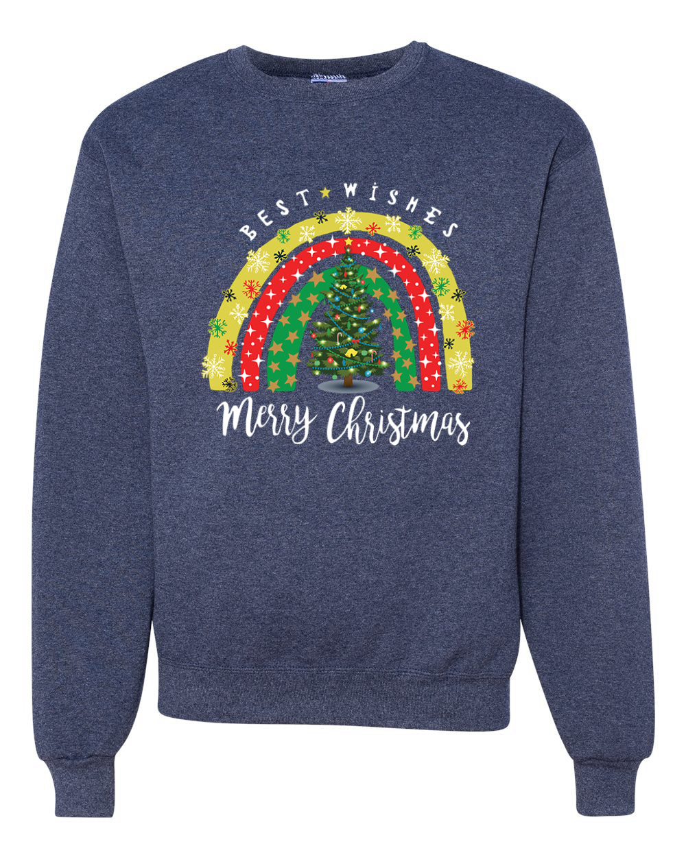 Merry Merry Christmas Best Wishes  Merry Christmas Unisex Crewneck Graphic Sweatshirt