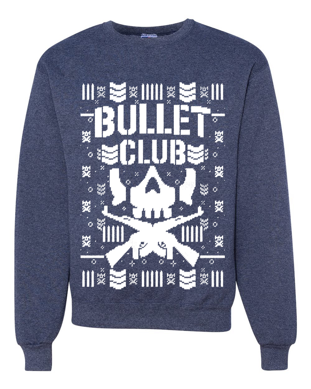 Bullet Club Wrestling Bone Soldier Merry Ugly Christmas Sweater Unisex Crewneck Graphic Sweatshirt