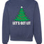 Lets Get Lit Xmas Tree Merry Christmas Unisex Crewneck Graphic Sweatshirt