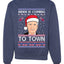 Biden is Coming to Town Merry Ugly Christmas Sweater Unisex Crewneck Graphic Sweatshirt