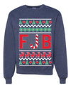 FJB Candy Cane  Ugly Christmas Sweater Unisex Crewneck Graphic Sweatshirt