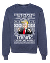 Great Terrific Merry Christmas Funny Donald Trump Merry Ugly Christmas Sweater Unisex Crewneck Graphic Sweatshirt