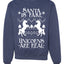 Santa is Fake Unicorns are Real Funny Unicorn Xmas Merry Ugly Christmas Sweater Unisex Crewneck Graphic Sweatshirt