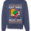 Ight Imma Head Out Funny Santa Xmas Meme Merry Ugly Christmas Sweater Unisex Crewneck Graphic Sweatshirt