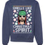 Smells Like Christmas Spirit Merry Ugly Christmas Sweater Unisex Crewneck Graphic Sweatshirt