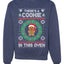 Theres a Cookie in This Oven Pregnancy Announcement Merry Ugly Christmas Sweater Unisex Crewneck Graphic Sweatshirt
