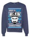 Have a Blue Christmas Walter Breaking TV Christmas Ugly Christmas Sweater Unisex Crewneck Graphic Sweatshirt