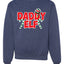 Daddy Elf Red Candy Cane Logo Merry Christmas Unisex Crewneck Graphic Sweatshirt