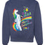 Unicorn Pissing Rainbow Merry Ugly Christmas Sweater Unisex Crewneck Graphic Sweatshirt
