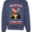 Leo Laughing Dank Meme When They Realize The Eggnog is Spiked Merry Ugly Christmas Sweater Unisex Crewneck Graphic Sweatshirt